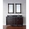 James Martin Vanities Brittany 60in Double Vanity, Burnished Mahogany w/ 3 CM Charcoal Soapstone Quartz Top 650-V60D-BNM-3CSP - alternate 2